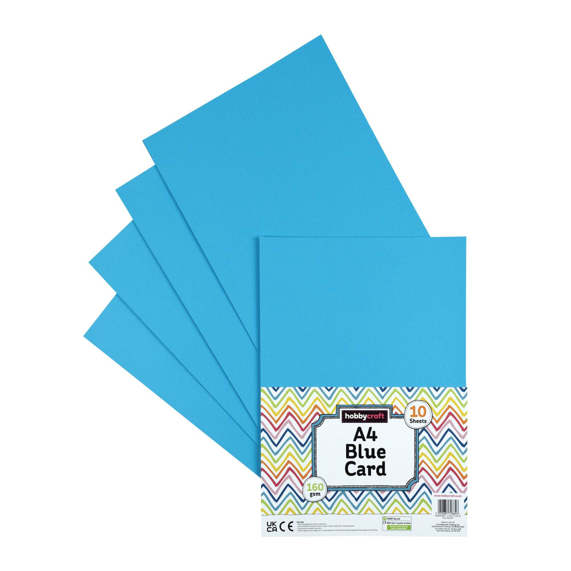 Blue Card A4 10 Pack | Hobbycraft