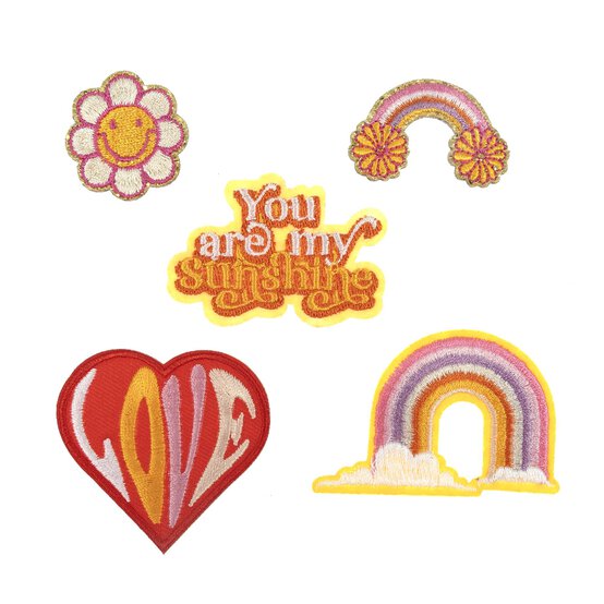 Sunshine Iron-On Patches 5 Pack image number 1