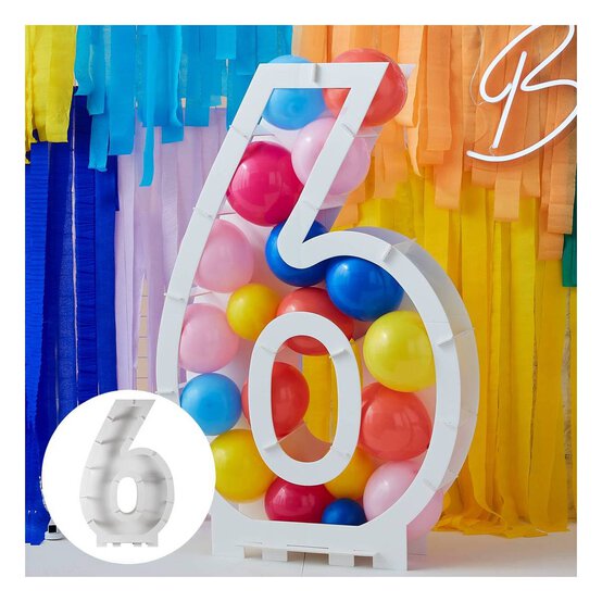 Ginger Ray Balloon Mosaic Number Frame 6 image number 1