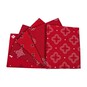 Red Floral Geometric Cotton Fat Quarters 5 Pack image number 1