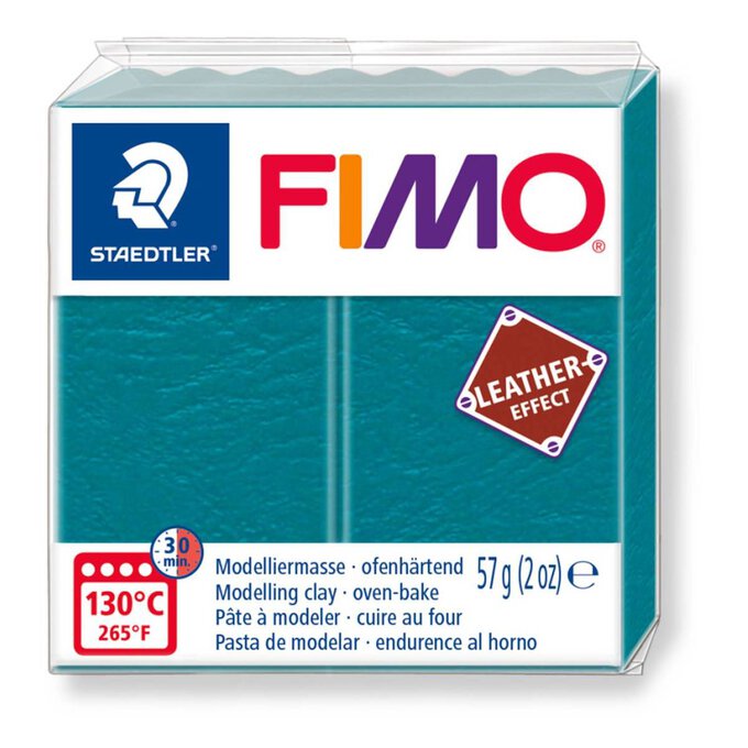 Fimo Leather Effect Lagoon Modelling Clay 57g image number 1