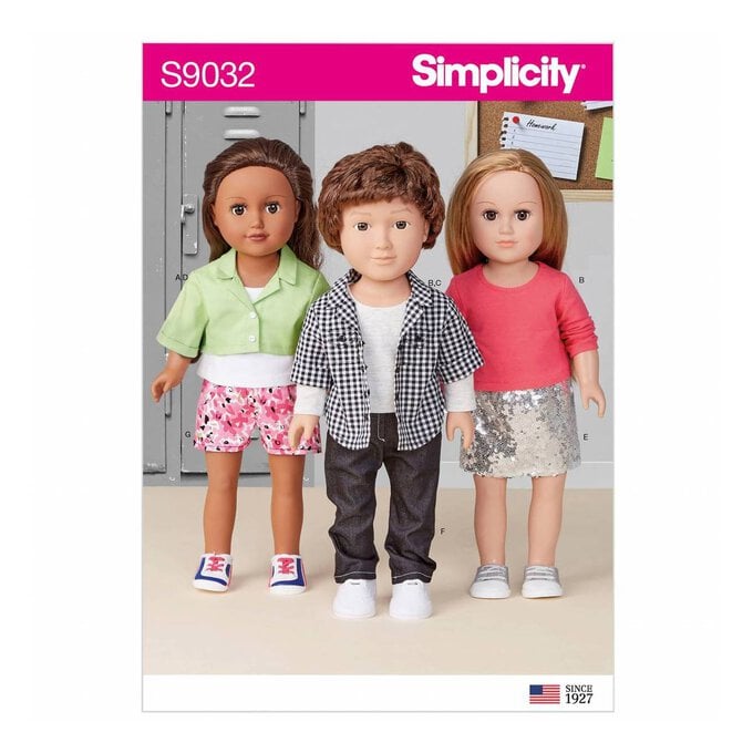 Simplicity Unisex Doll Outfit Sewing Pattern S9032 image number 1