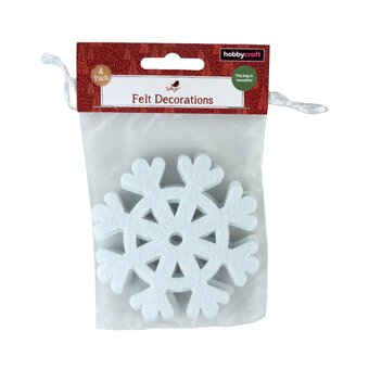 Felt Snowflakes 10cm 4 Pack image number 4