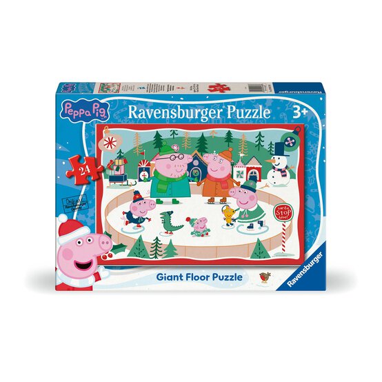 Ravensburger Peppa Pig Christmas Giant Floor Puzzle 24 Pieces image number 1