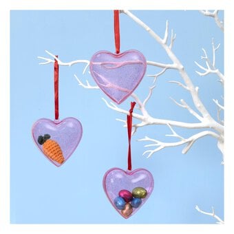 Pink Fillable Hanging Heart 3 Pack