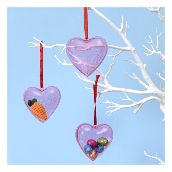 Pink Fillable Hanging Heart 3 Pack image number 1