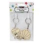 Colour Your Own Mermaid and Shell Wooden Keyring 2 Pack image number 2