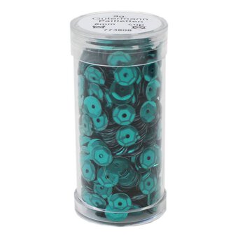 Gutermann Turquoise Cupped Sequins 6mm 9g (7305) image number 2