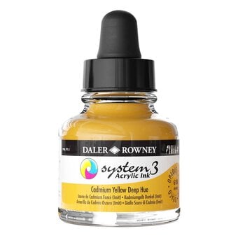 Daler-Rowney System3 Cadmium Yellow Deep Hue Acrylic Ink 29.5ml