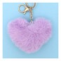 Purple Pom Pom Heart Keyring image number 2