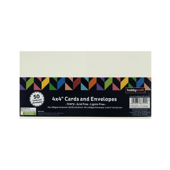 Ivory Cards 4 x 4 Inches 50 Pack image number 5