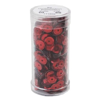 Gutermann Red Cupped Sequins 6mm 9g (4545)