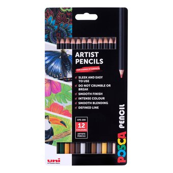 Uni-ball Posca Terra Artist Pencils 12 Pack