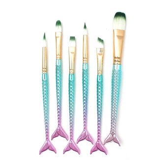 Taklon Mermaid Handle Brushes 6 Pack