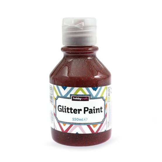 Red Glitter Paint 150ml image number 1