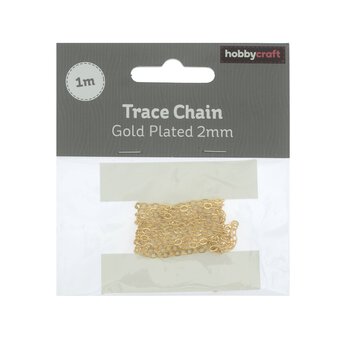 Gold Plated Trace Chain 2mm x 1m