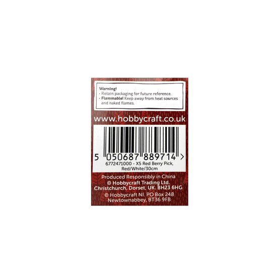 Red Berry Pick 30cm  image number 4