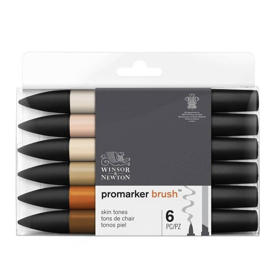Winsor & Newton Skin Tone Promarker Brush 6 Pack image number 2