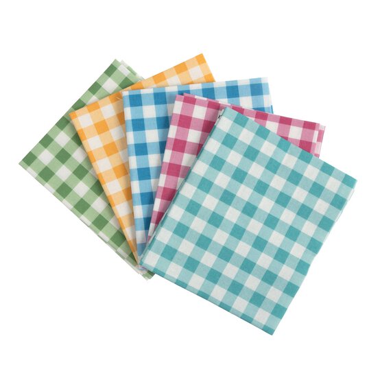 Gingham Zest Cotton Fat Quarters 5 Pack image number 1