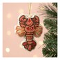 Hanging Beaded Lobster Decoration 10cm image number 1