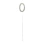 Whisk Silver Diamante Number 0 Cake Topper image number 1