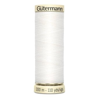 Gutermann White Sew All Thread 100m (800)