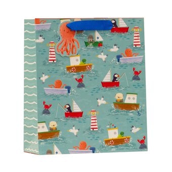 Blue Ahoy Gift Bag 26cm x 22cm
