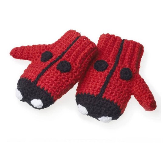 FREE PATTERN Crochet Ladybird Mittens Pattern image number 1