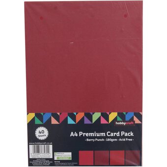 Berry Punch Premium Card A4 40 Pack image number 3