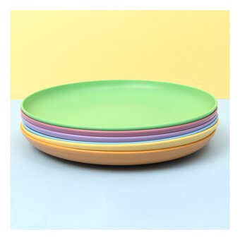 Pastel Plastic Plates 6 Pack