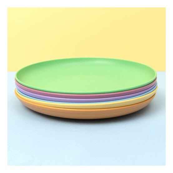 Pastel Plastic Plates 6 Pack image number 1