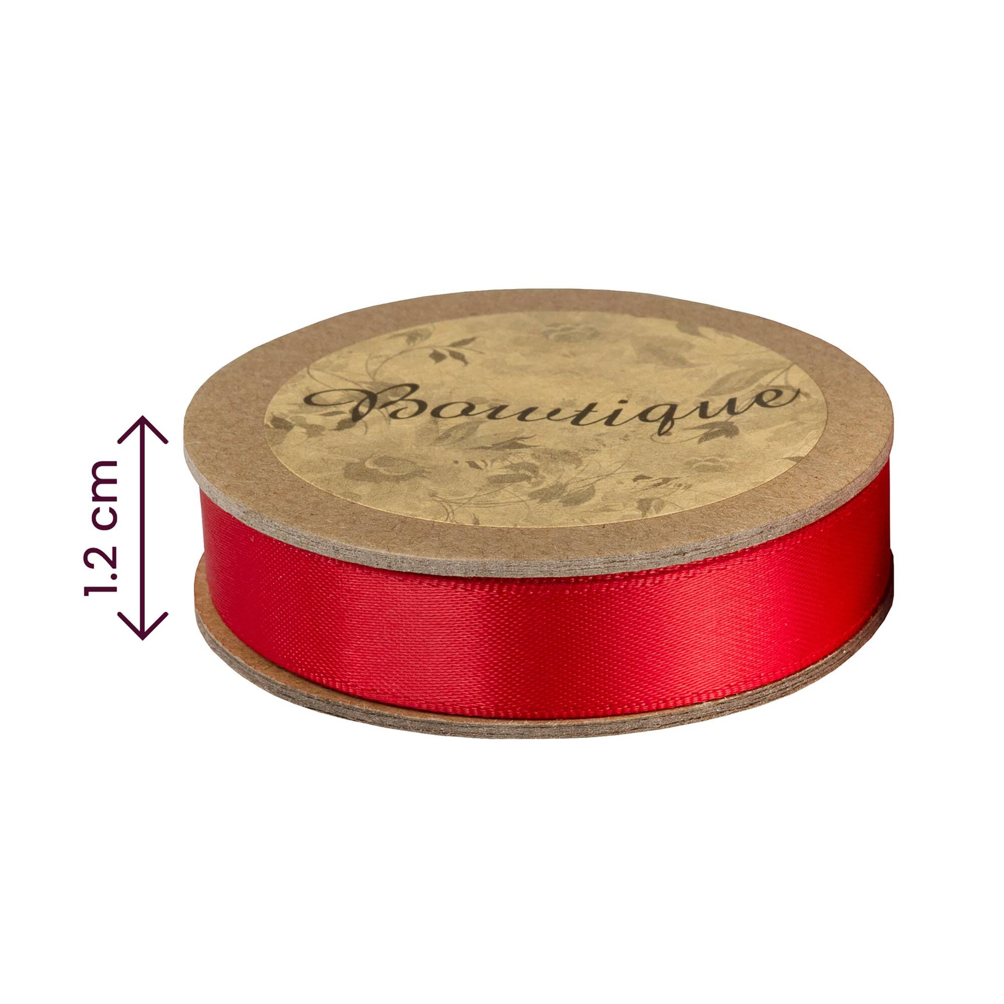 Poppy Red Double-Faced Satin Ribbon 12mm x 5m | Hobbycraft