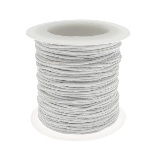 White Cotton Cord 1mm x 40m  image number 1