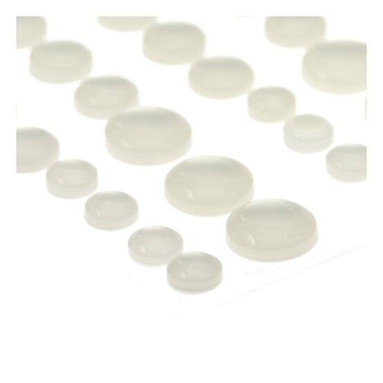 White Round Gem Stickers 70 Pack image number 3