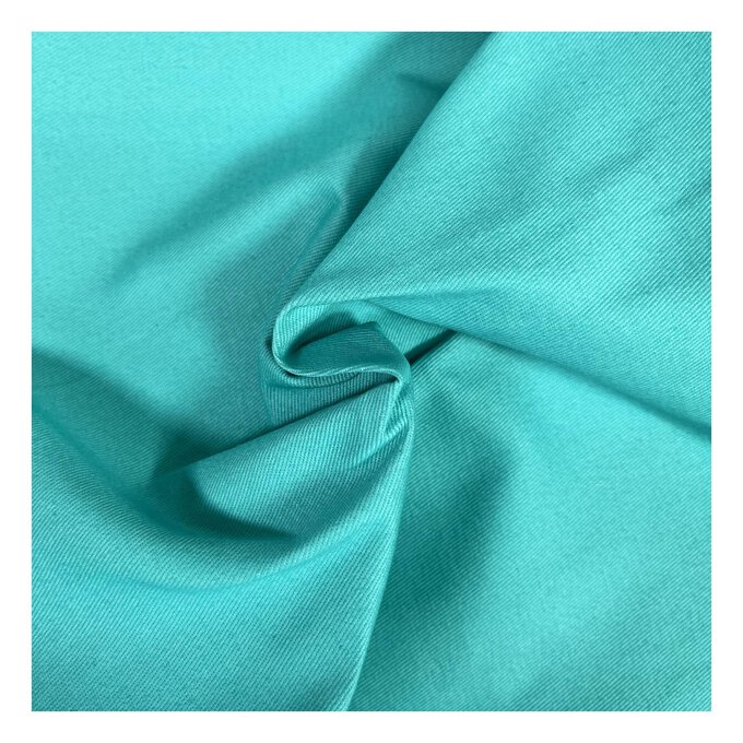 Aqua Lightweight Drill Fabric by the Metre image number 1