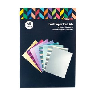 Pastel Foil Paper Pad A4 16 Pack  image number 4