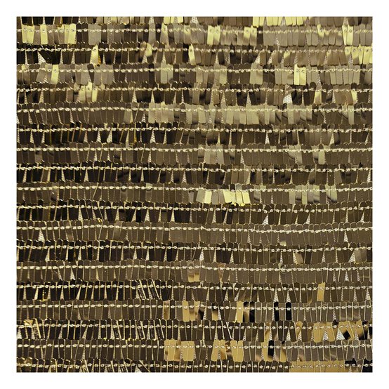 Gold Net Fringe Sequin Fabric by the Metre image number 2