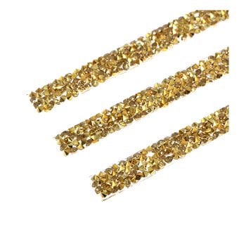 Gold Adhesive Gem Strips 3 Pack 