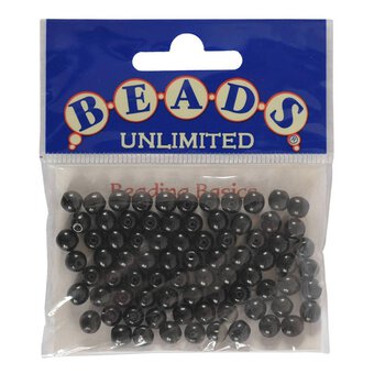 Beads Unlimited Jet Black Round Beads 6mm 80 Pack image number 2