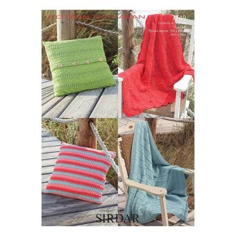 Sirdar Cotton Rich Aran Cushions and Blankets Digital Pattern 7749