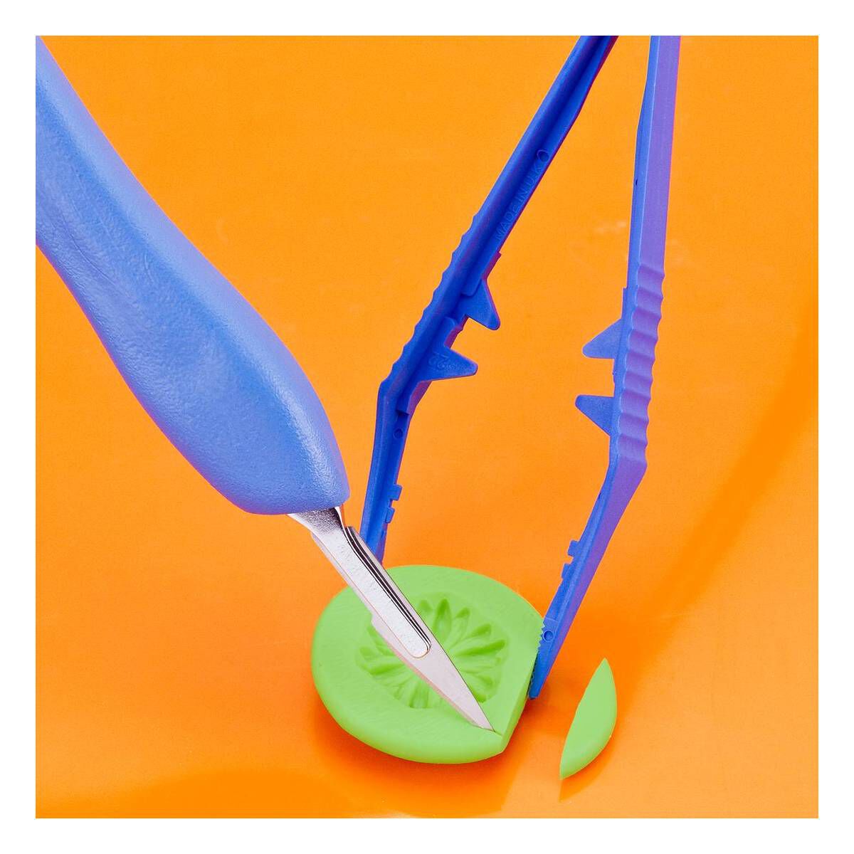 Blue Plastic Tweezers 2 Pack Hobbycraft