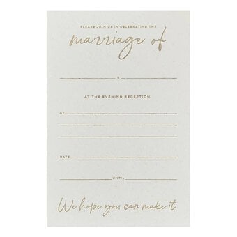 Gold Evening Invitations 20 Pack