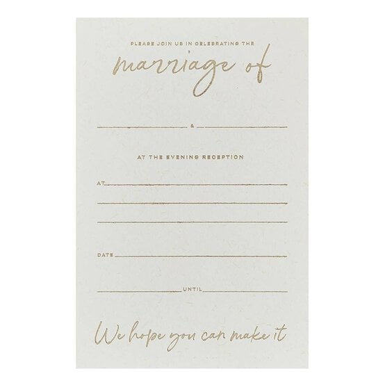 Gold Evening Invitations 20 Pack image number 2