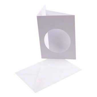 White Trifold Aperture Cards and Envelopes 4 Pack