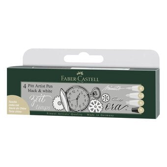 Faber-Castell Black Pitt Artist Pens 4 Pack