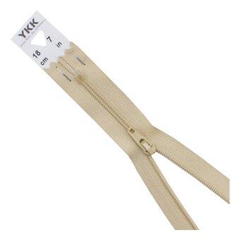 YKK Nude Dress and Skirt Zip 18cm