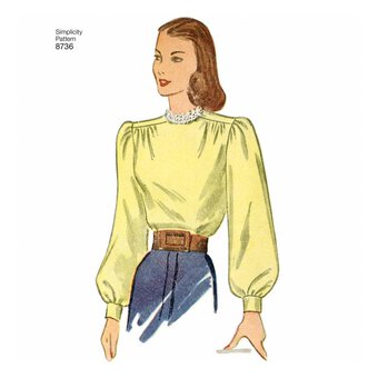 Simplicity Vintage Blouse Sewing Pattern 8736 (6-14)