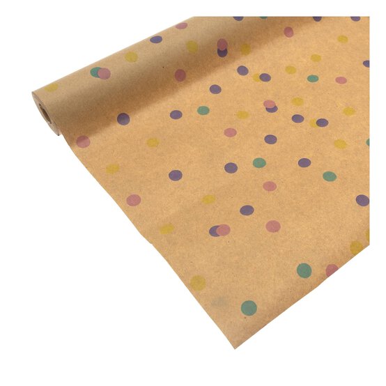 Assorted Polka Dot Kraft Paper Roll 70cm x 9m image number 3