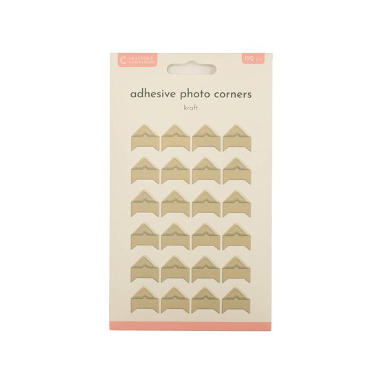 Crafter’s Companion Kraft Photo Corners 192 Pack image number 1