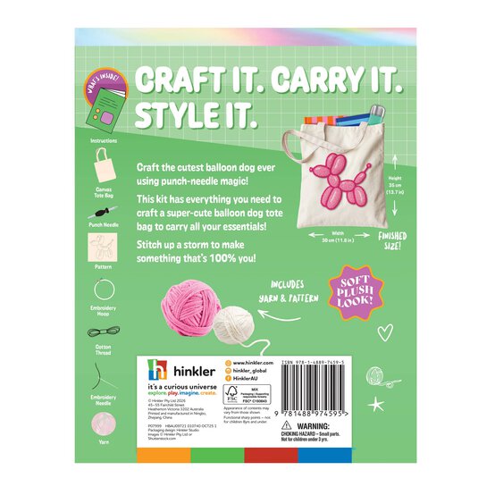 Oh My Craft! Punch Needle Tote Bag Kit image number 3